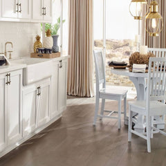 Mullican Luxury Solid White Oak Hardwood Floor Wexford Charcoal Room
