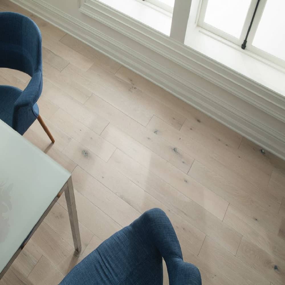 Mullican Luxury Solid White Oak Hardwood Floor Wexford Marble Room
