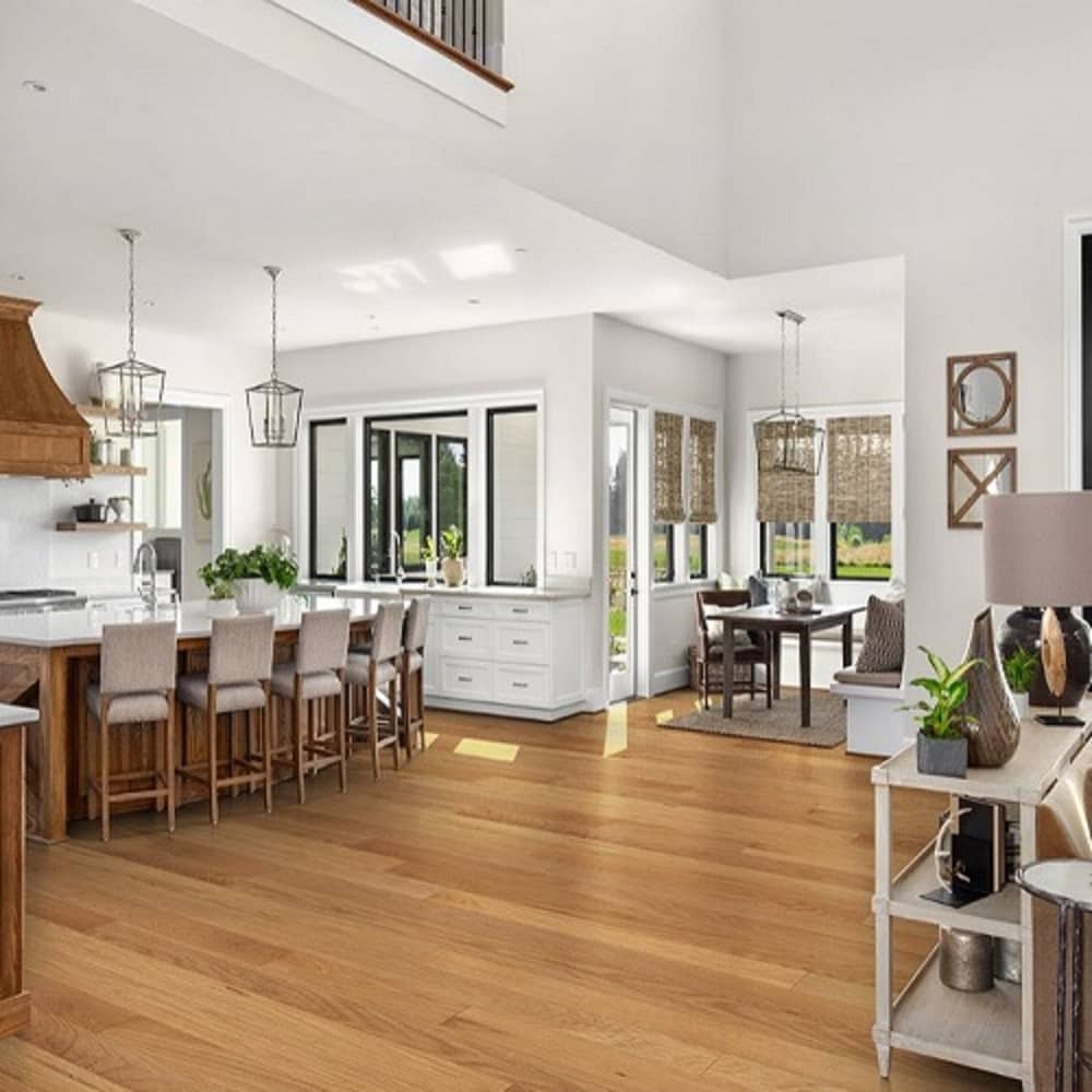 Mullican Premium Engineered Red Oak Hardwood Floor Newton Plank Natural