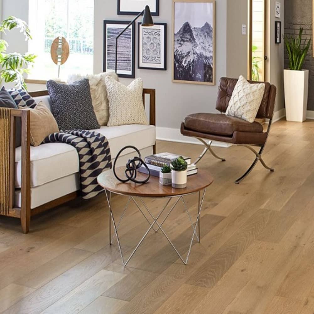 Mullican Stylish Engineered European White Oak Hardwood Floor Castillian Estate Oldtown Room