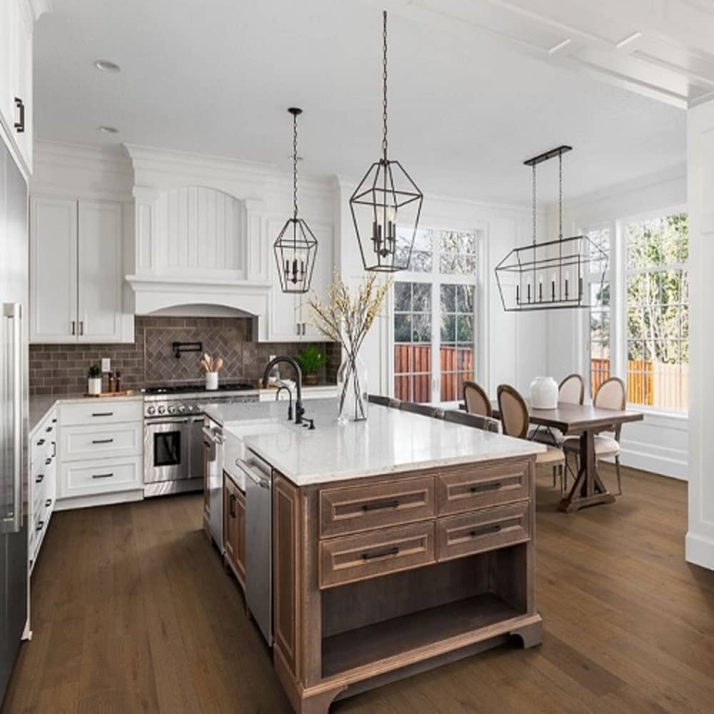 Mullican Stylish Engineered European White Oak Hardwood Floor Castillian Estate Sandridge Room