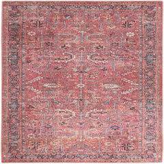 Nicole Curtis Vintage Persian Rectangle Area Rug Machine Washable Brick SR102 Made In Turkey