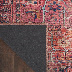 Nicole Curtis Vintage Persian Rectangle Area Rug Machine Washable Brick SR102 Made In Turkey