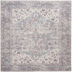 Nicole Curtis Vintage Persian Rectangle Area Rug Machine Washable Grey SR104 Made In Turkey