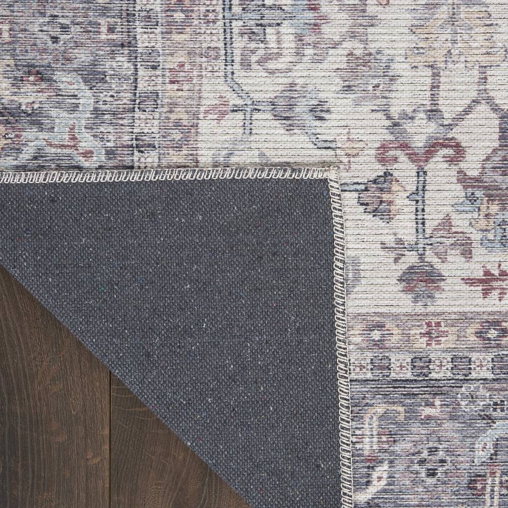 Nicole Curtis Vintage Persian Rectangle Area Rug Machine Washable Grey SR104 Made In Turkey
