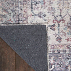 Nicole Curtis Vintage Persian Rectangle Area Rug Machine Washable Grey SR104 Made In Turkey