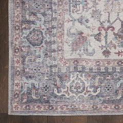 Nicole Curtis Vintage Persian Rectangle Area Rug Machine Washable Grey SR104 Made In Turkey