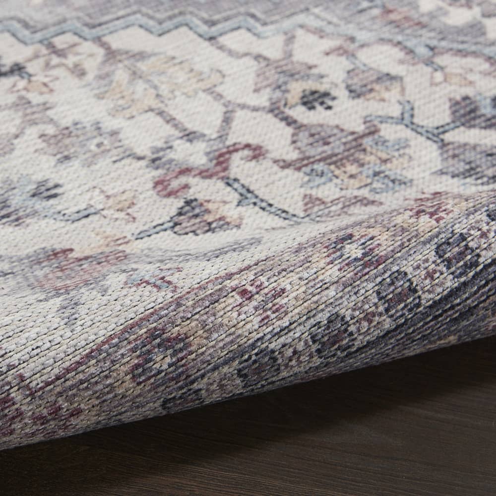 Nicole Curtis Vintage Persian Rectangle Area Rug Machine Washable Grey SR104 Made In Turkey