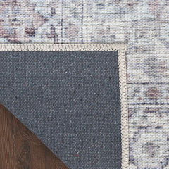 Nicole Curtis Vintage Persian Rectangle Area Rug Machine Washable Ivory Grey SR101 Made In Turkey