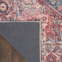 Nicole Curtis Vintage Persian Rectangle Area Rug Machine Washable Multicolor SR101 Made In Turkey