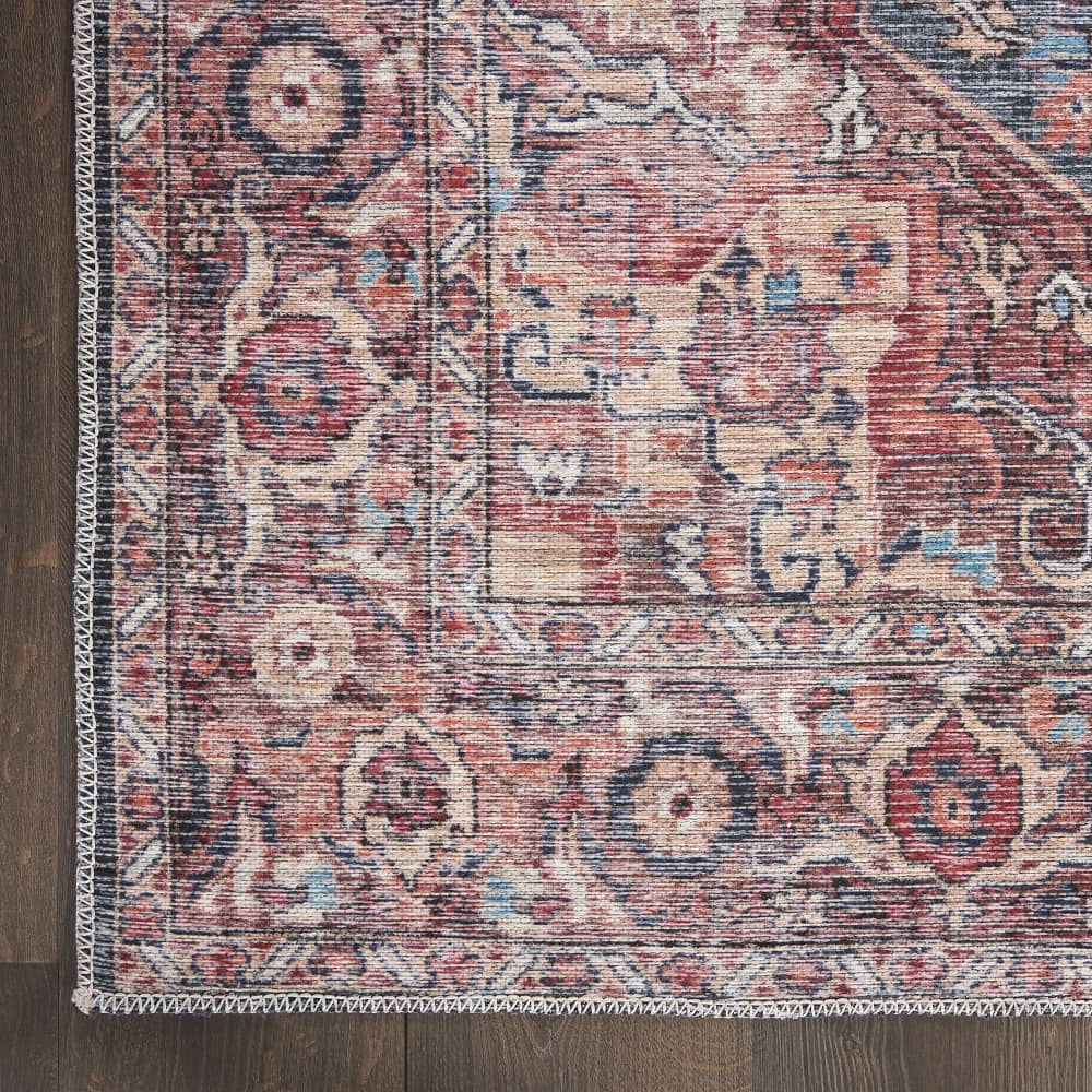 Nicole Curtis Vintage Persian Rectangle Area Rug Machine Washable Multicolor SR101 Made In Turkey
