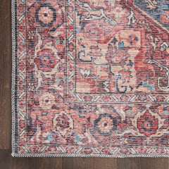 Nicole Curtis Vintage Persian Rectangle Area Rug Machine Washable Multicolor SR101 Made In Turkey