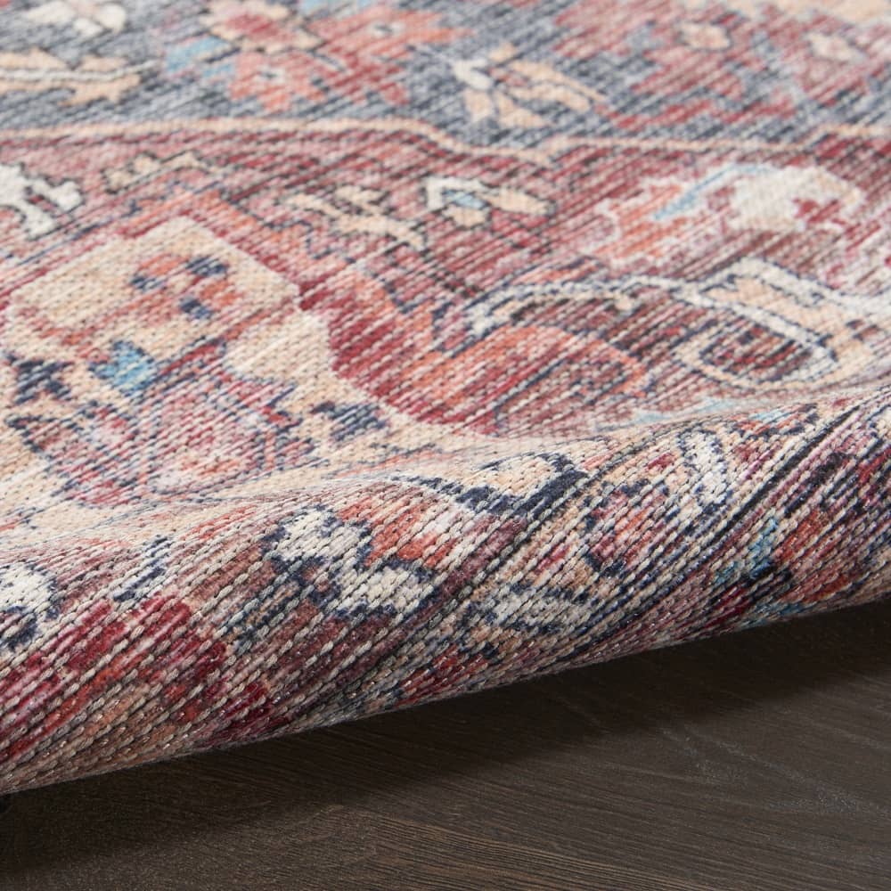Nicole Curtis Vintage Persian Rectangle Area Rug Machine Washable Multicolor SR101 Made In Turkey