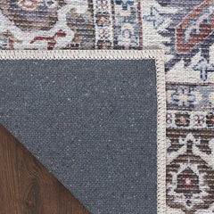 Nicole Curtis Vintage Persian Rectangle Area Rug Machine Washable Olive Ivory SR104 Made In Turkey