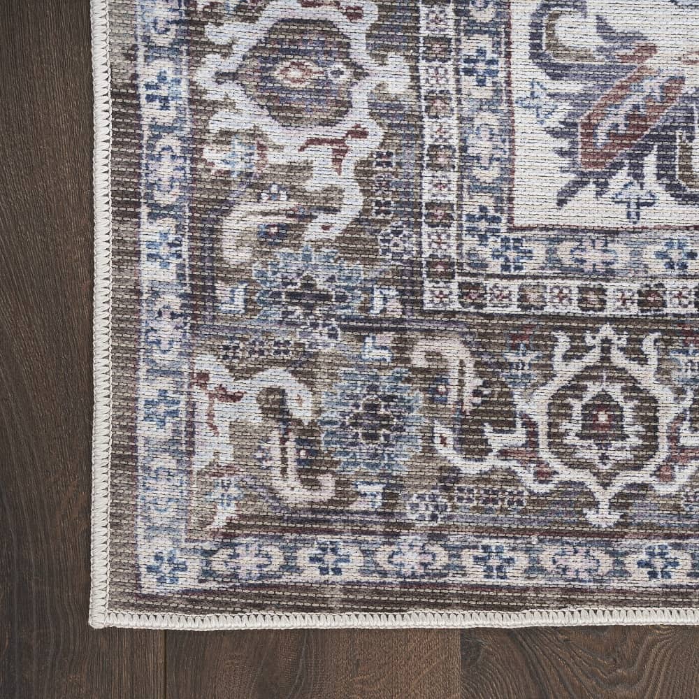 Nicole Curtis Vintage Persian Rectangle Area Rug Machine Washable Olive Ivory SR104 Made In Turkey