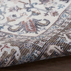 Nicole Curtis Vintage Persian Rectangle Area Rug Machine Washable Olive Ivory SR104 Made In Turkey