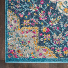 Nourison Bohemian Floral Rectangle Area Rug Passion Multicolor PSN39 Made In Turkey