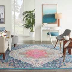 Nourison Bohemian Floral Rectangle Area Rug Passion Multicolor PSN39 Made In Turkey