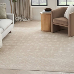Nourison Bohemian Moroccan Rectangle Area Rug Grafix Beige GRF37 Made In Turkey