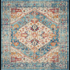 Nourison Bohemian Persian Rectangle Area Rug Passion Ivory Light Blue PSN23 Made In Turkey