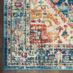 Nourison Bohemian Persian Rectangle Area Rug Passion Ivory Light Blue PSN23 Made In Turkey