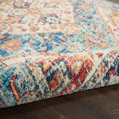 Nourison Bohemian Persian Rectangle Area Rug Passion Ivory Light Blue PSN23 Made In Turkey