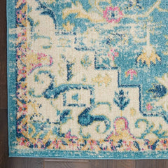 Nourison Bohemian Persian Rectangle Area Rug Passion Ivory Light Blue PSN25 Made In Turkey