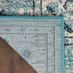 Nourison Bohemian Persian Rectangle Area Rug Passion Turquoise Grey PSN03 Made In Turkey
