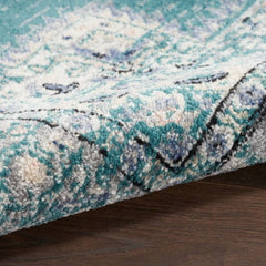 Nourison Bohemian Persian Rectangle Area Rug Passion Turquoise Grey PSN03 Made In Turkey