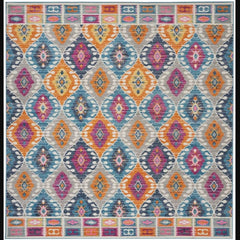Nourison Bohemian Tribal Rectangle Area Rug Passion Multicolor PSN02 Made In Turkey