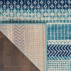 Nourison Bohemian Tribal Rectangle Area Rug Passion Navy Blue PSN26 Made In Turkey