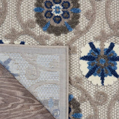 Nourison Contemporary Floral Rectangle Area Rug Aloha Grey ALH19 Made In Turkey
