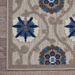 Nourison Contemporary Floral Rectangle Area Rug Aloha Grey ALH19 Made In Turkey