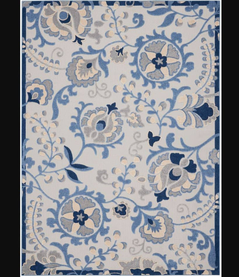 Nourison Contemporary Floral Rectangle Area Rug Aloha ALH17 Made In Turkey