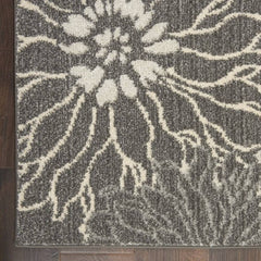 Nourison Contemporary Floral Rectangle Area Rug Passion Charcoal Blue PSN17 Made In Turkey