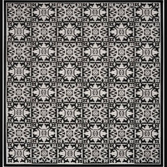 Nourison Contemporary Geometric Rectangle Area Rug Aloha Black ALH34 Made In Turkey