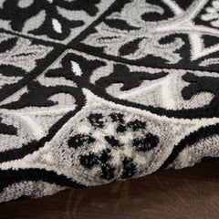Nourison Contemporary Geometric Rectangle Area Rug Aloha Black ALH34 Made In Turkey