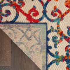 Nourison Contemporary Trellis Rectangle Area Rug Aloha Multicolor ALH21 Made In Turkey