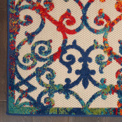 Nourison Contemporary Trellis Rectangle Area Rug Aloha Multicolor ALH21 Made In Turkey