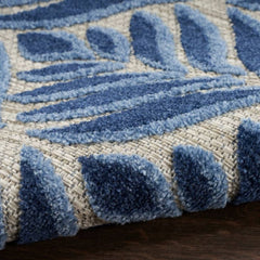 Nourison Minimalist Nature Rectangle Area Rug Aloha Blue ALH35 Made In Turkey