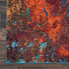 Nourison Modern Abstract Rectangle Area Rug Celestial Atlantic CES08 Made In Turkey