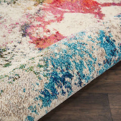 Nourison Modern Abstract Rectangle Area Rug Celestial Ivory Multicolor CES12 Made In Turkey