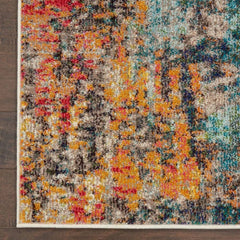 Nourison Modern Abstract Rectangle Area Rug Celestial Multicolor CES15 Made In Turkey