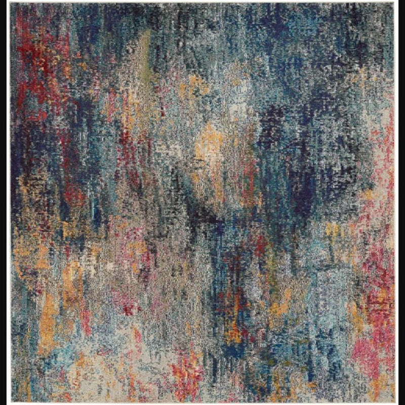 Nourison Modern Abstract Rectangle Area Rug Celestial Multicolor CES16 Made In Turkey