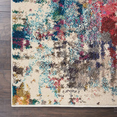Nourison Modern Abstract Rectangle Area Rug Celestial Pink Multicolor CES13 Made In Turkey