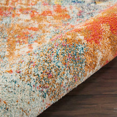 Nourison Modern Abstract Rectangle Area Rug Celestial Pink Multicolor CES13 Made In Turkey