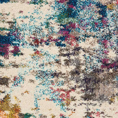 Nourison Modern Abstract Rectangle Area Rug Celestial Pink Multicolor CES13 Made In Turkey