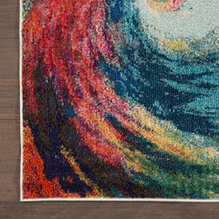 Nourison Modern Abstract Rectangle Area Rug Celestial Wave CES07 Made In Turkey