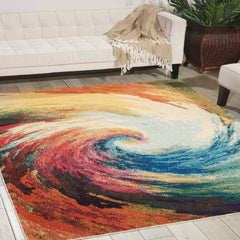 Nourison Modern Abstract Rectangle Area Rug Celestial Wave CES07 Made In Turkey