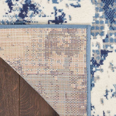 Nourison Modern Abstract Rectangle Area Rug Grafix Navy Blue GRF38 Made In Turkey